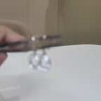 14K Gold Lab Grown Diamond Circle Drop Earrings