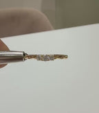 Lab Grown Diamond 14K Gold Three Stone Ring | Dainty Promise Ring