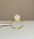 Oval Lab Grown Diamond Engagement Ring | Hidden Halo Solitaire | IGI Certified 14K Gold