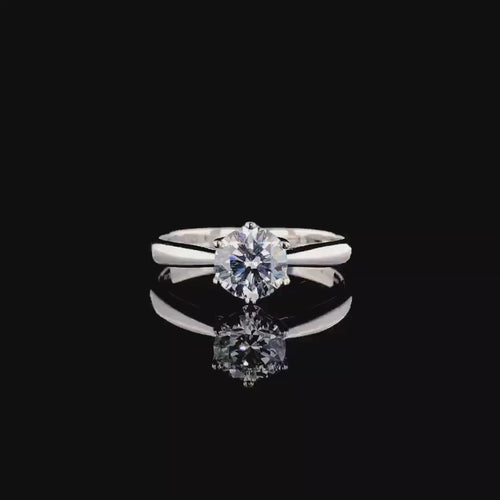1.25 Ct Round Cut Lab Grown Diamond Engagement Ring | IGI Certified