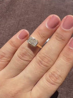 2CT Radiant Cut Lab Diamond East West Bezel Ring | 14K Solid Gold IGI Certified E VS