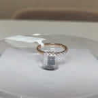 Lab Grown Diamond 14K Gold Wedding Band | Half Eternity Stacking Ring