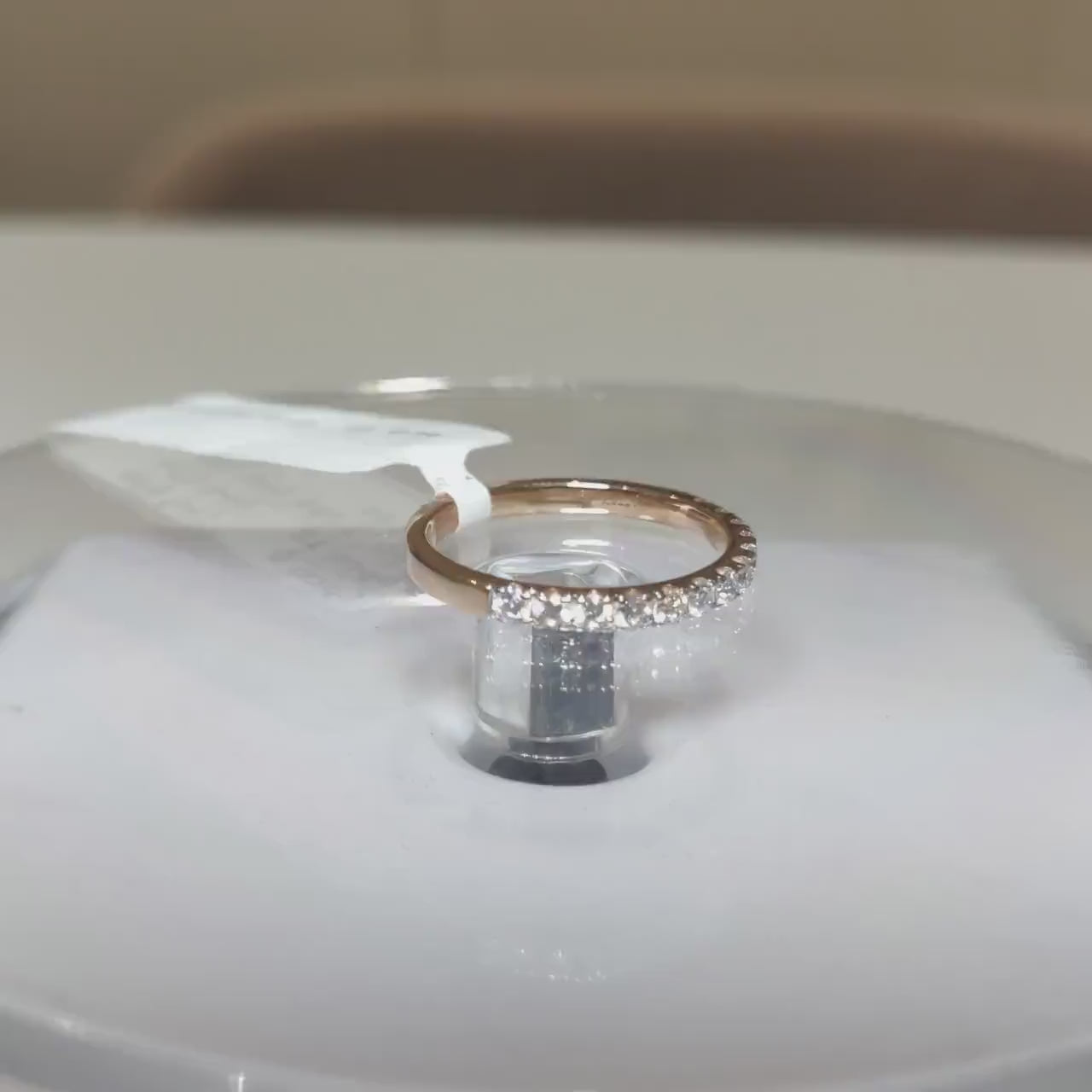Lab Grown Diamond 14K Gold Wedding Band | Half Eternity Stacking Ring