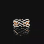 Lab Grown Diamond Crossover Ring | 14K Gold Statement Jewelry