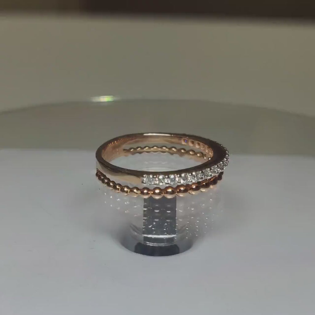 14K Gold Lab Grown Diamond Wedding Band: Half Eternity Stacking Ring