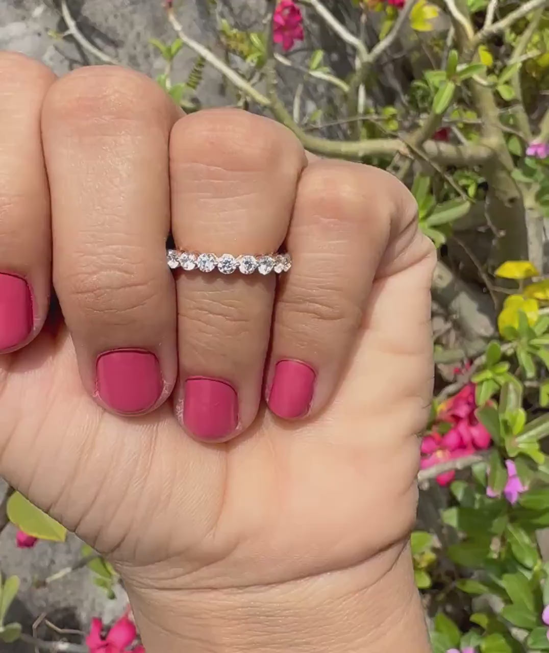 Lab Grown Diamond Eternity Band | 14K Gold Anniversary Ring