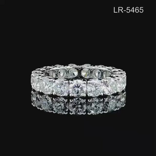 Lab Grown Diamond Wedding Band | 4.50MM Round Brilliant Cut Lab Grown Diamond Band | Eternity Ring | Certified Diamond Ring | Gift for Her