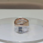 14K Gold Curved Lab Grown Diamond Wedding Band | Stackable Anniversary Ring
