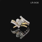 Heart Cut Lab Grown Diamond Ring: 14K Gold Bypass Shank, IGI Certified
