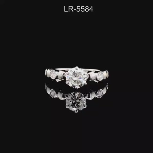 1.20 Ct Lab Grown Diamond Engagement Ring: 14K Gold Solitaire