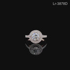 Lab Grown Diamond Halo Engagement Ring: 14K Solid Gold Bridal Jewelry (IGI Certified)