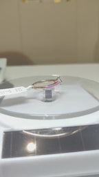Lab Grown Diamond Engagement Ring | Pink Ceramic & 14K Gold Band, SGL Certified