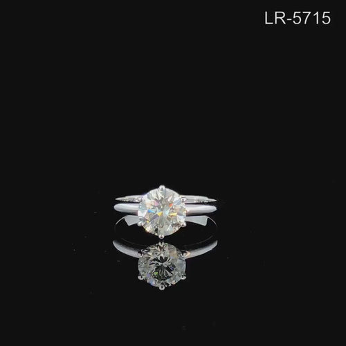 2.00 Carat Lab Grown Diamond Engagement Ring: D VVS2 IGI Certified 14K Gold Solitaire
