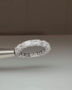 Emerald Cut Lab Grown Diamond Band: 14K Solid Gold Eternity Ring, 3CTW SGL Certified