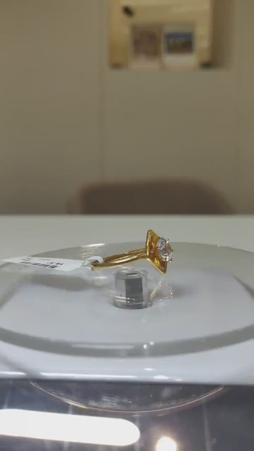 1 Carat Lab Grown Diamond Engagement Ring | 14K Gold Flower Ring