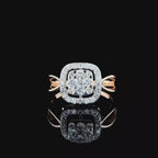 Lab Grown Diamond Halo Ring | 14K Gold Statement Ring