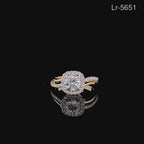Lab Grown Diamond Halo Engagement Ring: 14K Gold IGI Certified Bridal Jewelry