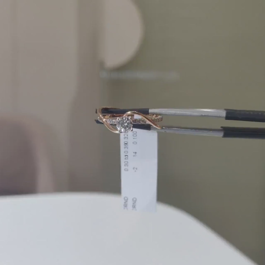 Lab Grown Diamond Engagement Ring | 14k Gold Wedding Band
