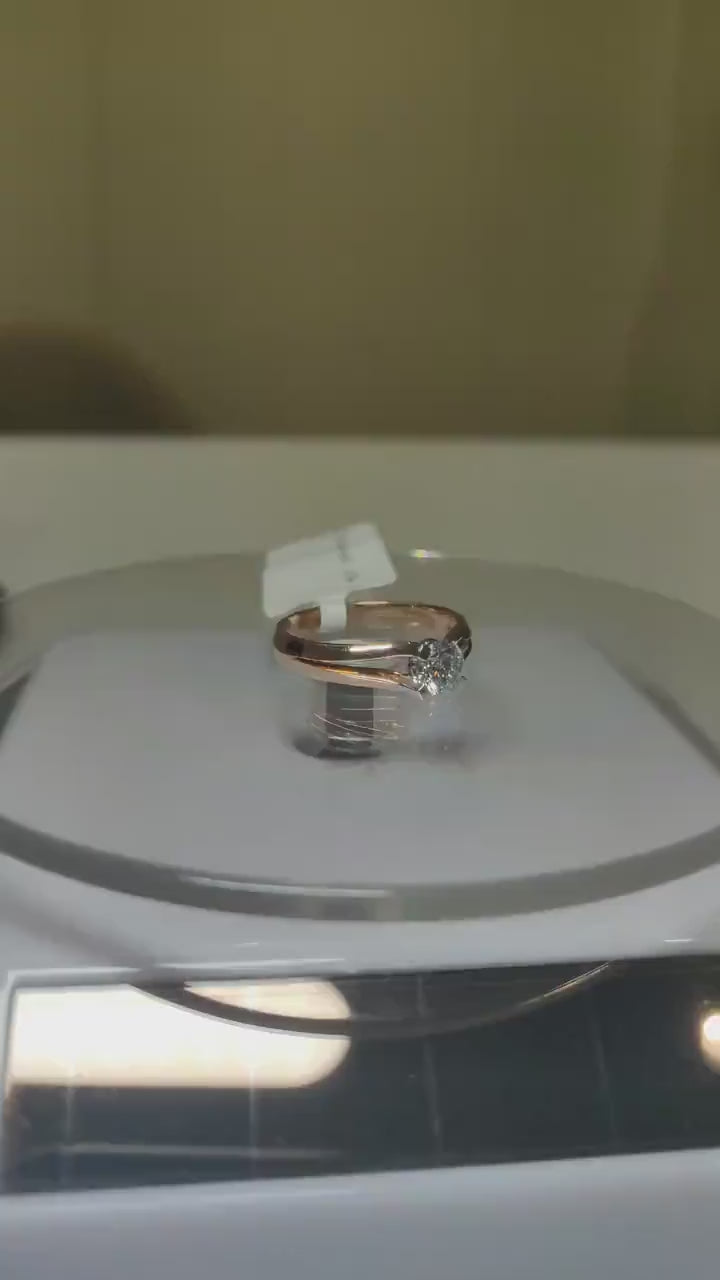 Lab Grown Diamond Engagement Ring | 14K Gold Split Shank, SGL Certified