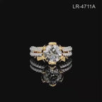 IGI Certified 2.0 CT Lab Grown Diamond Engagement Ring: 14K Gold Hidden Halo