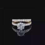 1.70 Carat Lab Grown Diamond Engagement Ring Set | 14KT Gold Wedding Ring