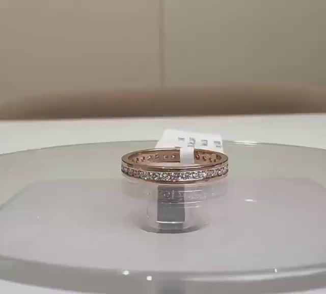 Lab Grown Diamond Eternity Band | 14K Gold Channel Set Wedding Ring
