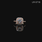 Lab Grown 1Ct Diamond Halo Engagement Ring: 14K Solid Gold Wedding Jewelry