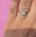2CT Oval Lab Grown Diamond Engagement Ring | 14K Solid Gold V-Shank Solitaire | IGI Certified