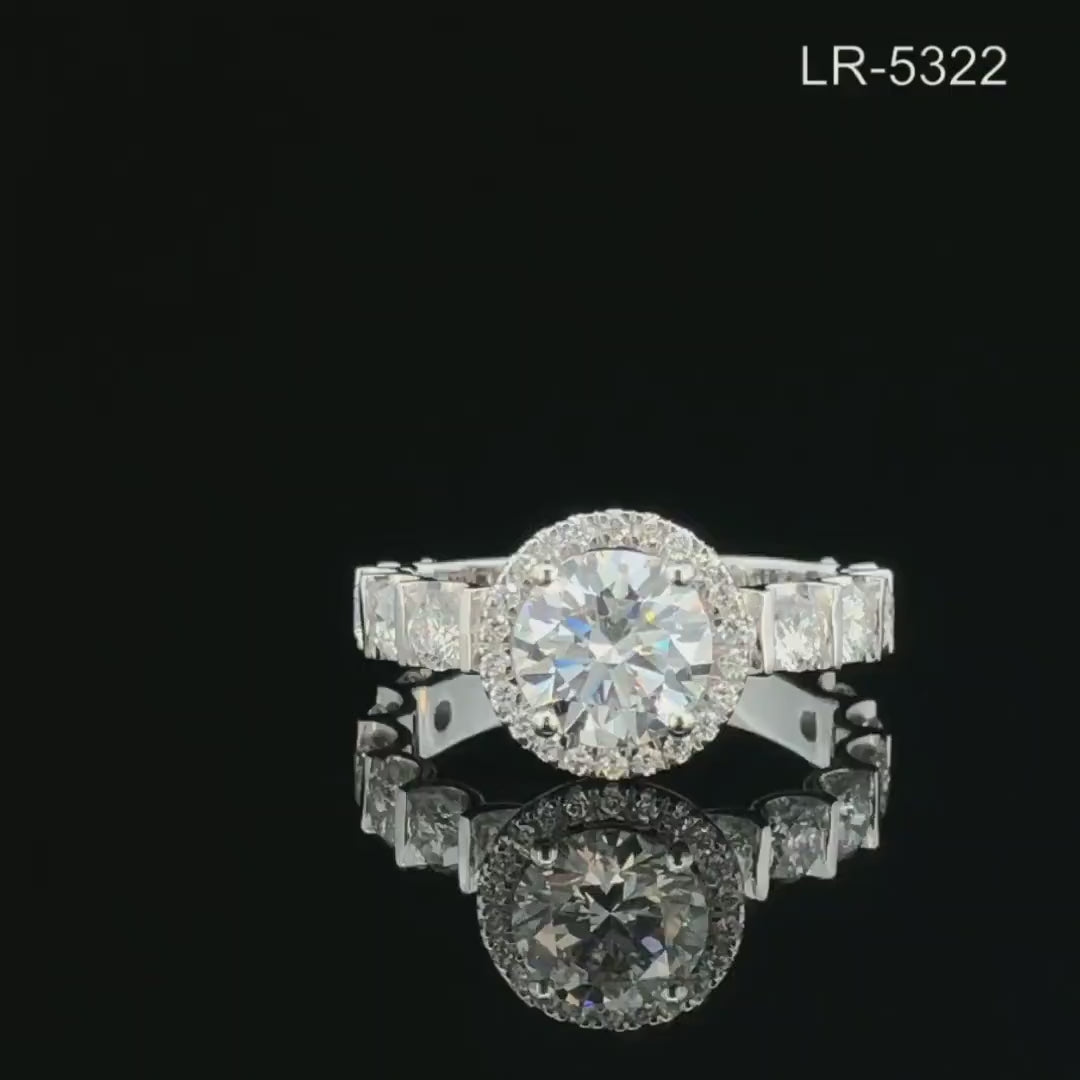 Lab Grown Diamond Halo Engagement Ring: 2.85Ct, 14K Solid Gold, SGL Certified
