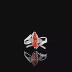 1ct Fancy Red Marquise Lab Diamond Ring | 14K Gold Engagement Ring