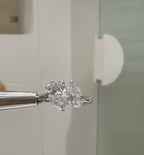 Lab Grown Diamond Toi et Moi Ring: 1.60Ct Pear, 14K Solid Gold Engagement Ring